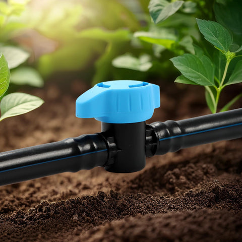 Copadri garden watering system setup enables targeted zone control across beds.