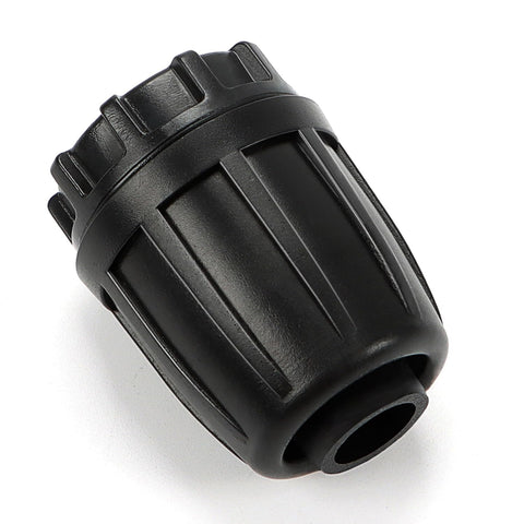 Copadri half-inch end plug with barbed lock sealing 1/2-inch drip line.