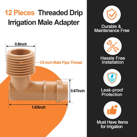 Copadri MNPT to barb adapter enables quick, tool-free connections to 1/2 inch tubing