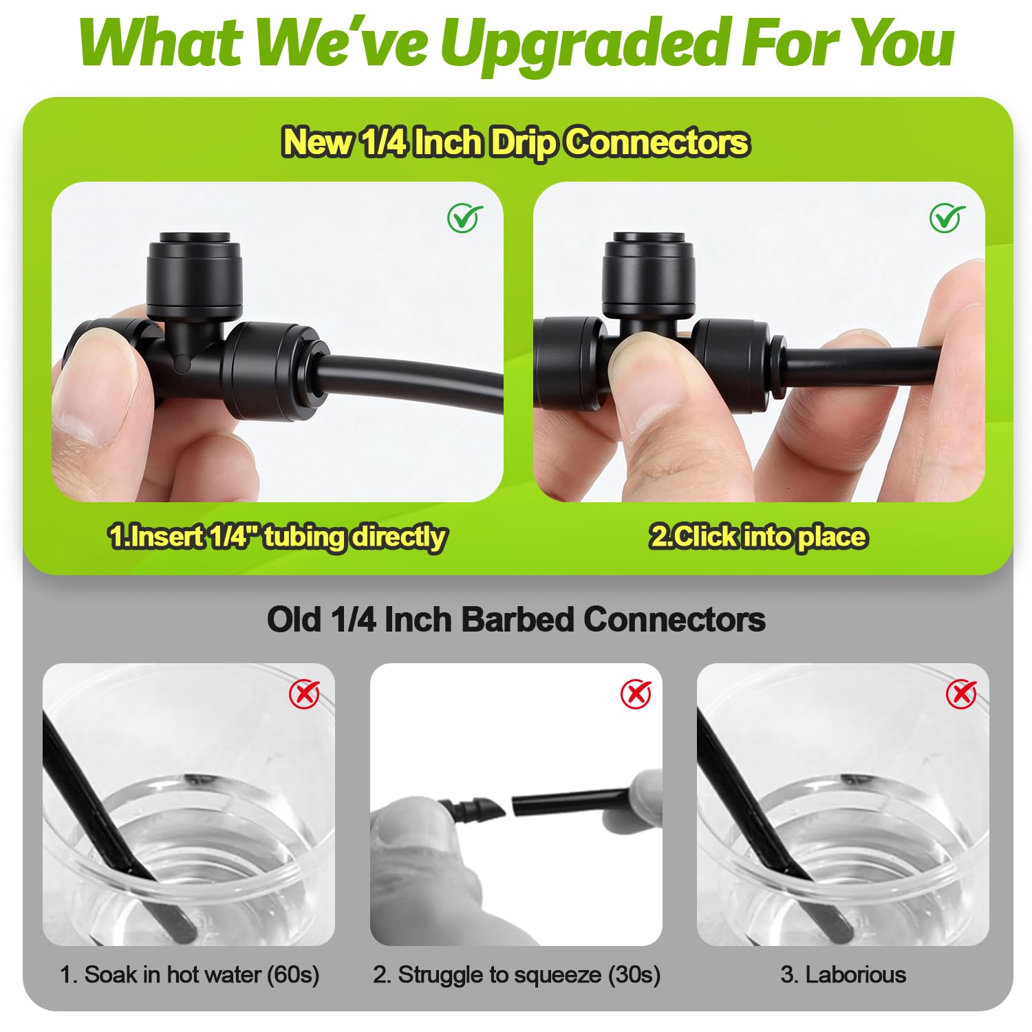 Copadri one-touch removal tee enables quick reconfiguration of irrigation.