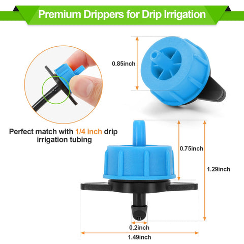 Copadri orange emitter installed in a planter box for uniform moisture.