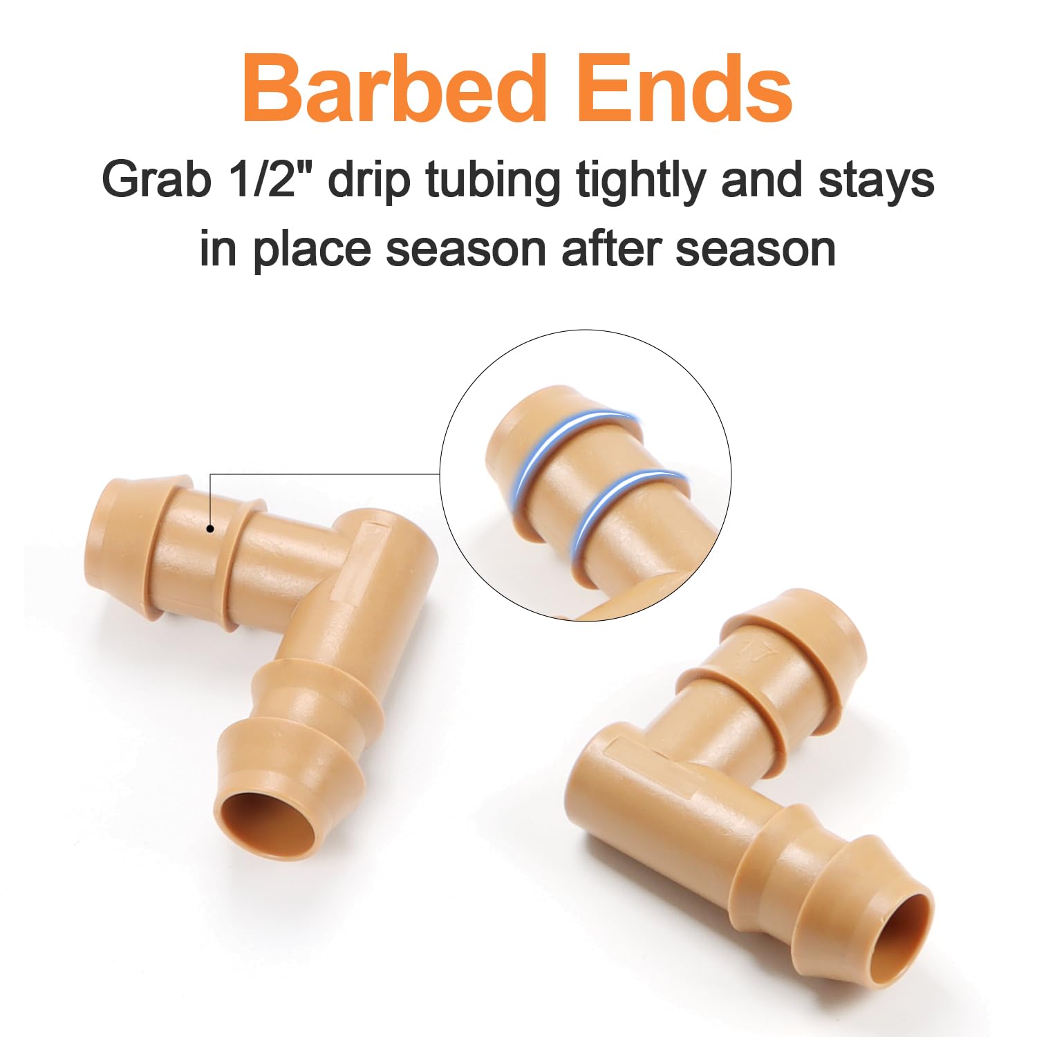 Copadri irrigation tubing connector for 1/2 inch drip lines
