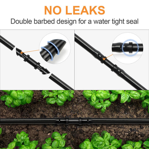 Copadri UV-resistant fittings visible in an outdoor garden setup.