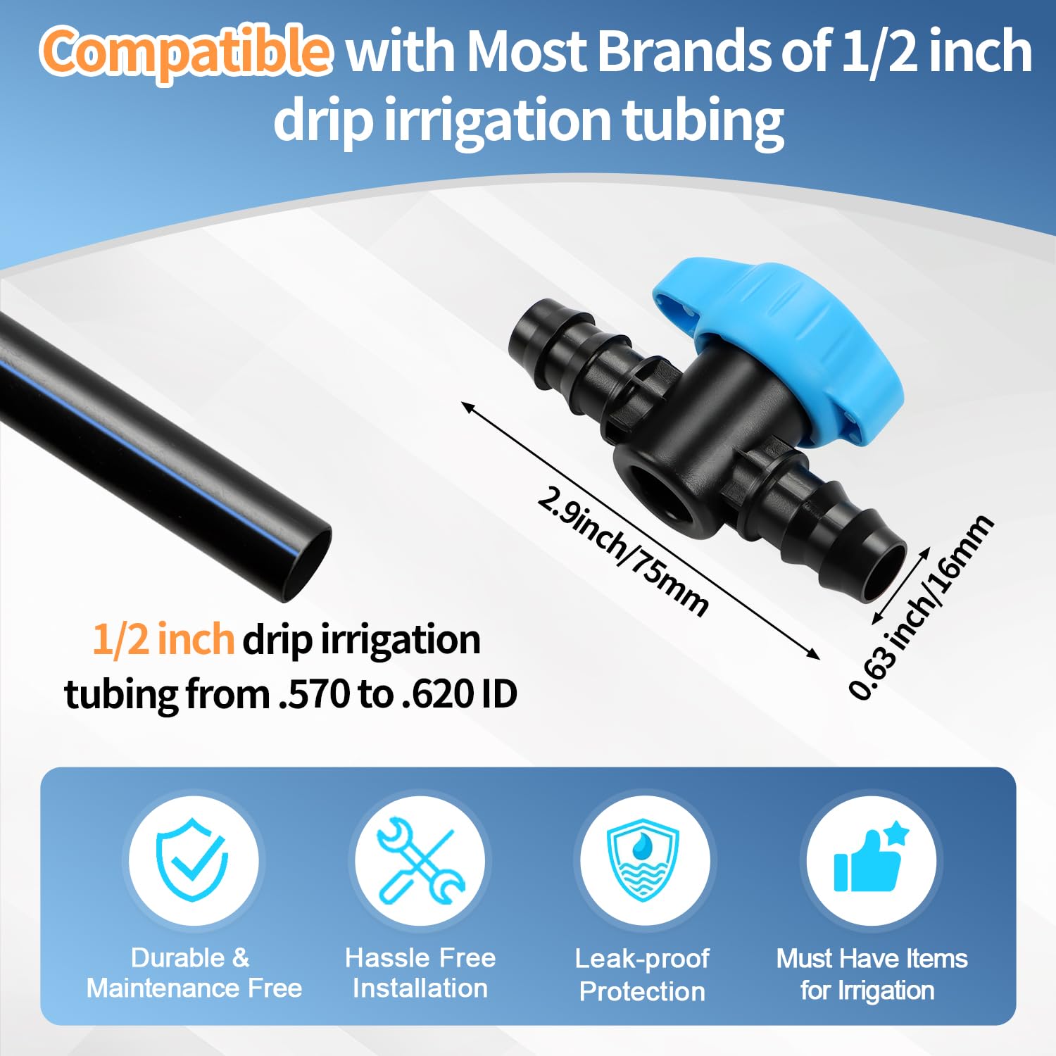 Copadri valve in packaging highlights an easy-start irrigation kit for beginners.