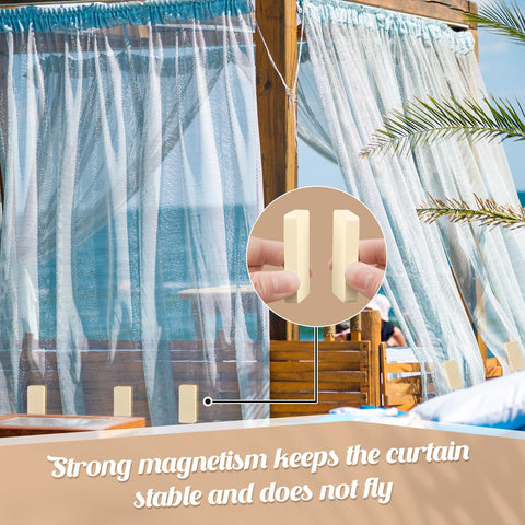 Copkim beige shower curtain weight complements outdoor decor.