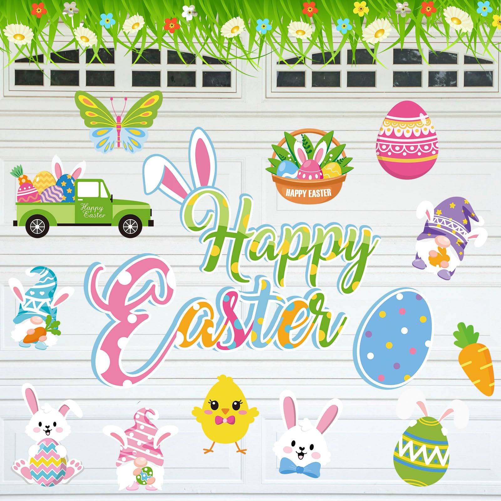Copkim Easter magnets offer a complete set for festive door decor on metal surfaces.