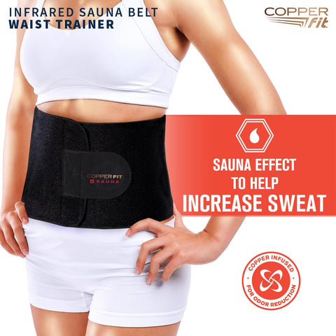Copper-infused fabric texture highlighting odor control on the belt