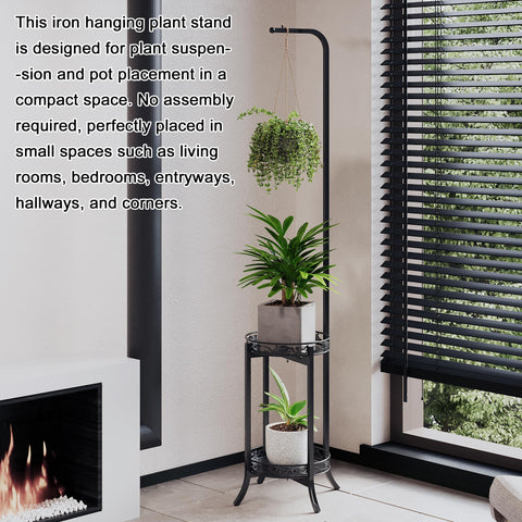 COPREE iron stand with secure 11-inch discs for safe, elegant plant display.