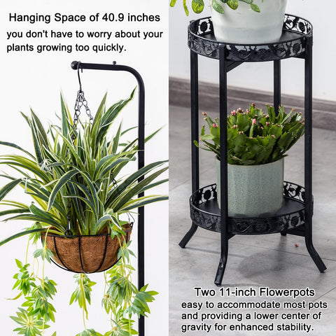 COPREE sturdy iron construction supports two pots while adding a sleek, modern touch.