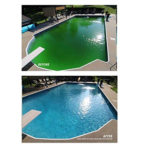 Coral Seas Green Aid Green to Clean after treatment yields clearer, balanced pool water.