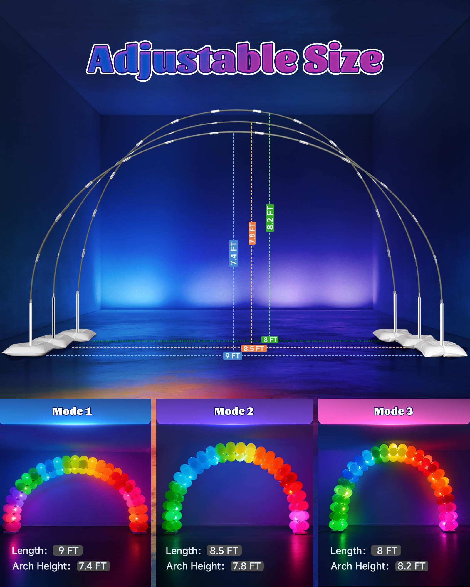 CORALMEE balloon arch frame-assembly demonstrates quick, tool-free setup for celebrations