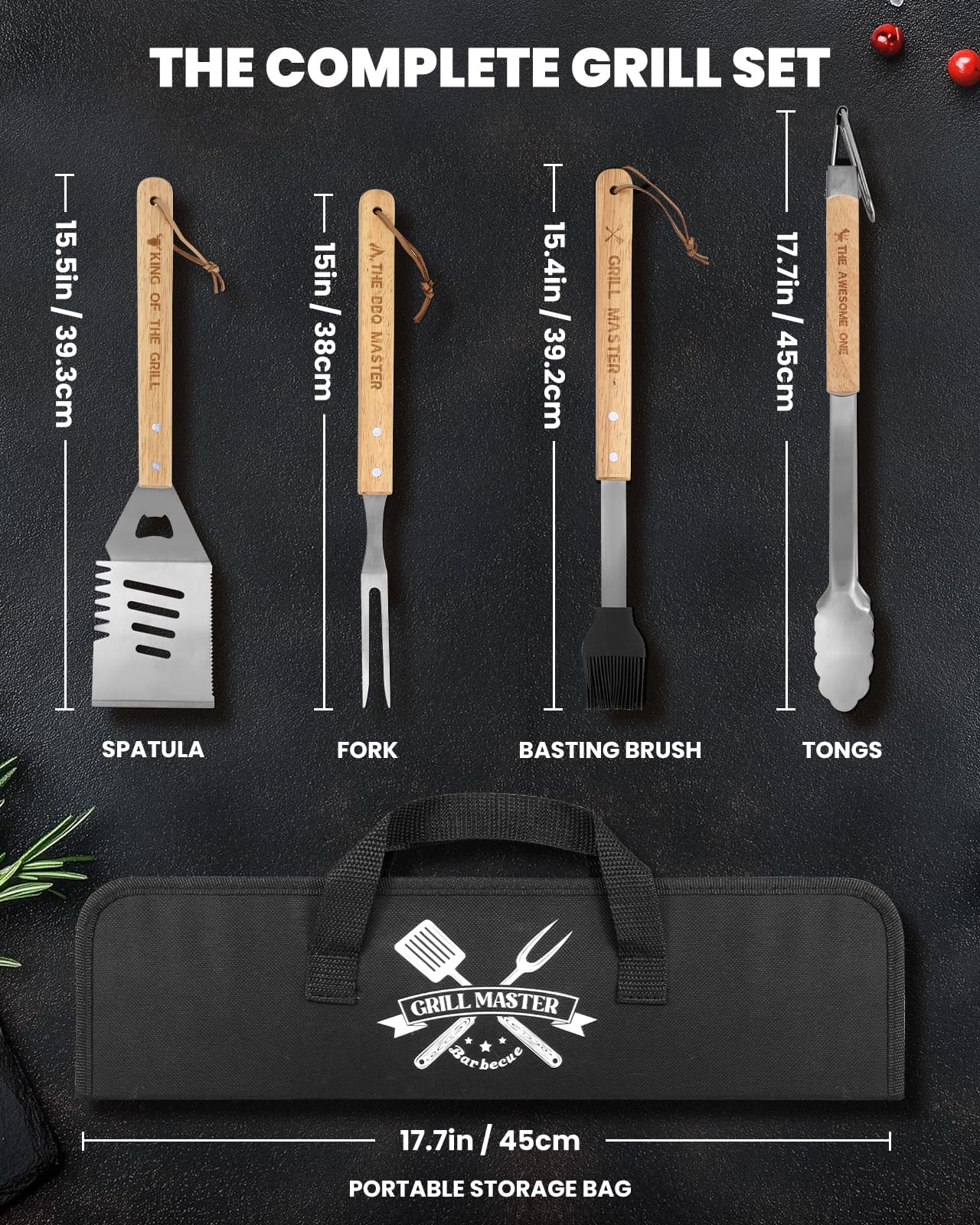 Coralogo BBQ fork—reliable stainless steel for precise flipping.