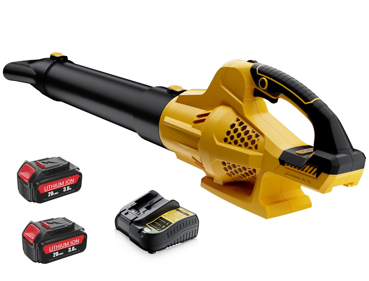 Coraybat cordless leaf blower in action for quick, efficient yard cleanup.