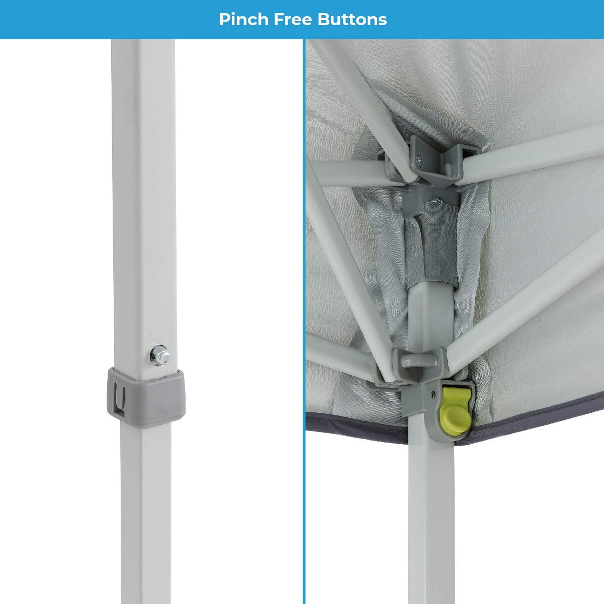 CORE canopy fabric delivers 50+ UV protection for comfort.
