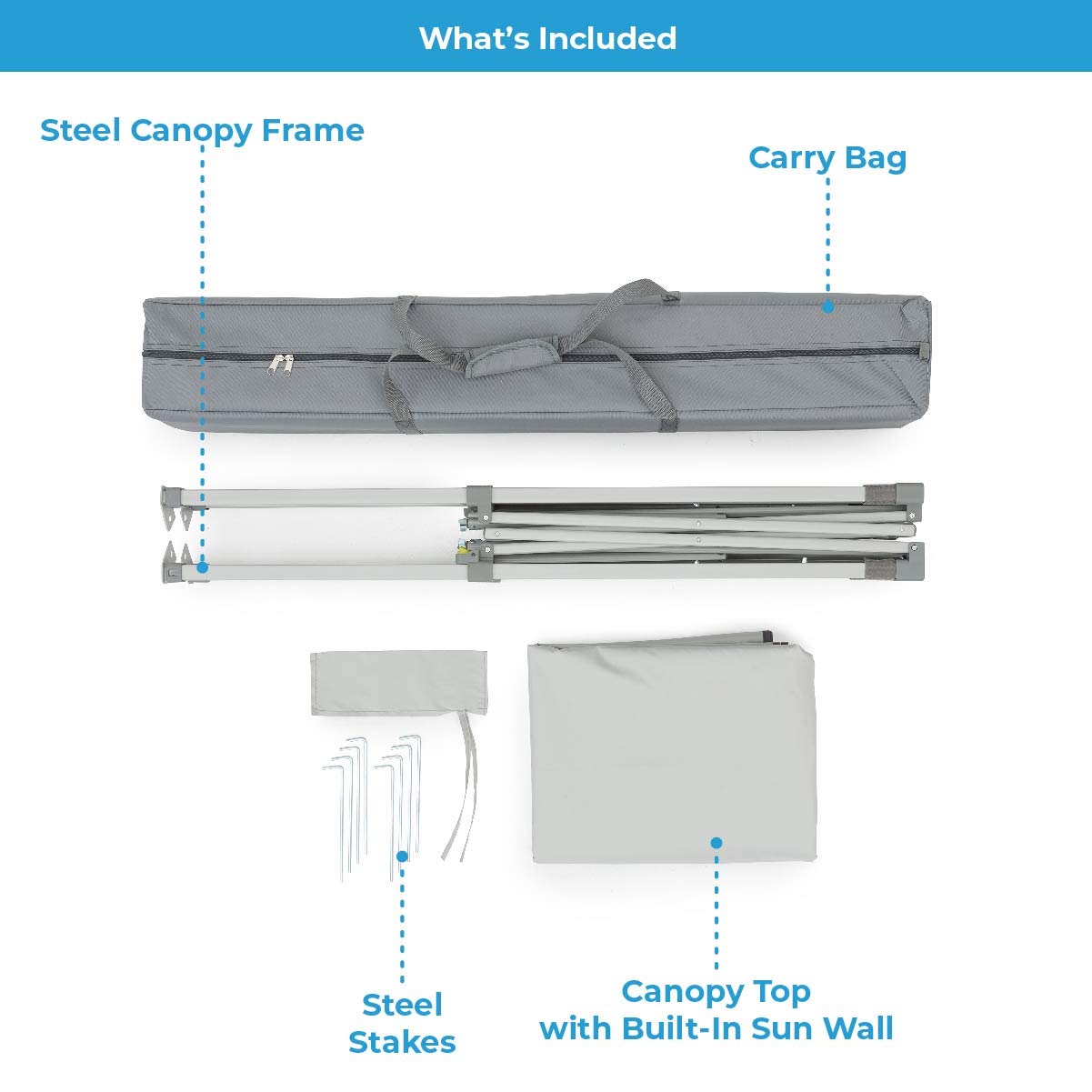 CORE sturdy stakes ensure secure anchoring on various ground.