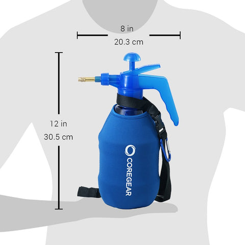 CoreGear Ultra Cool XL with carrying strap and bag clip for portable cooling on the go.