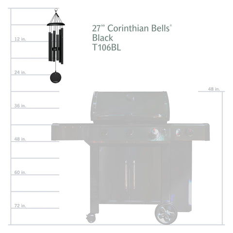 Corinthian Bells aluminum top hook, secure hanging for outdoor spaces.