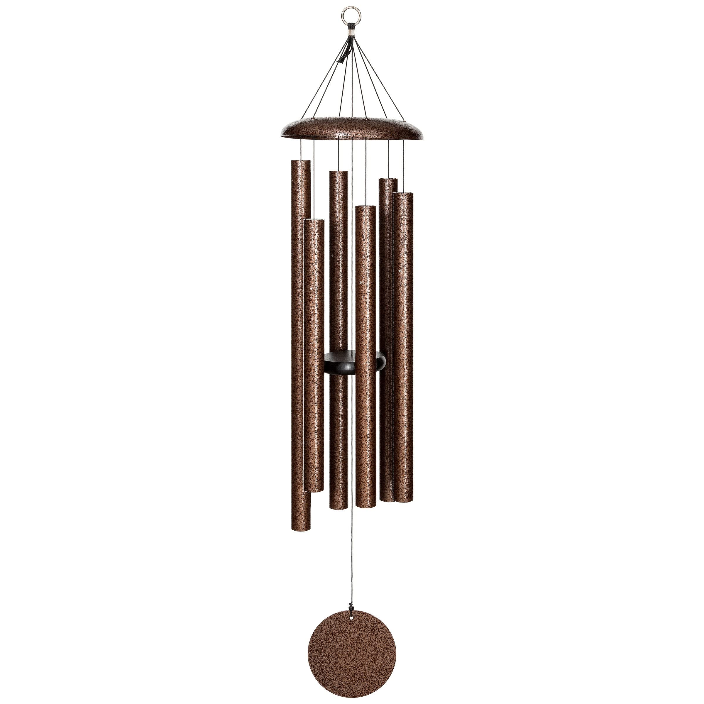Corinthian Bells wind chime copper vein 44 inch enhances outdoor ambiance