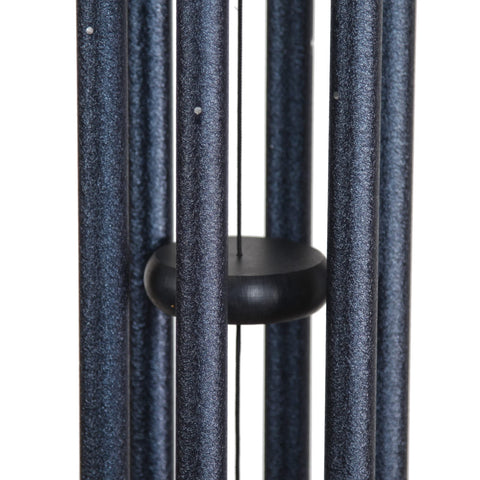 Corinthian Bells midnight blue wind sail captures breeze for soothing tones