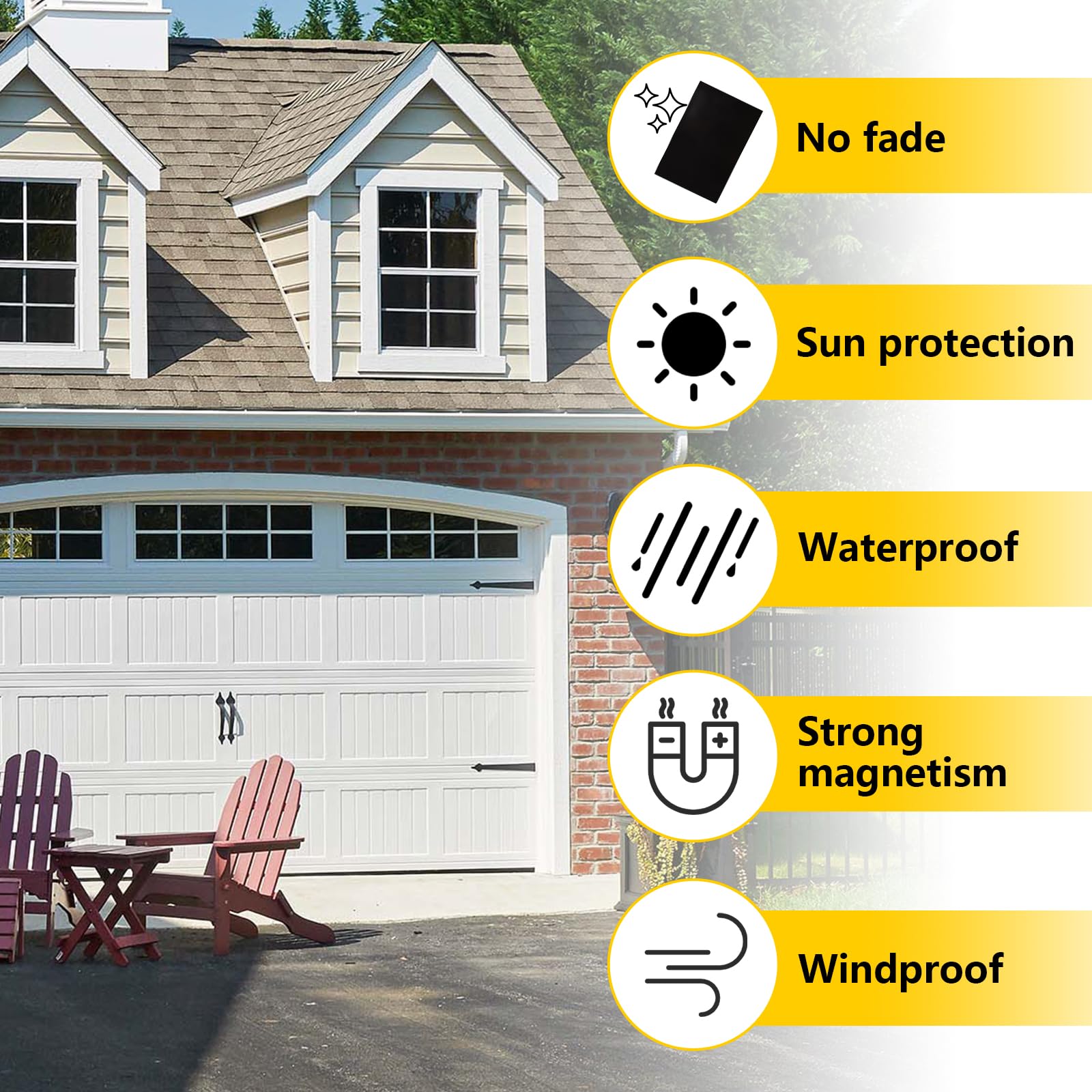 CORNERIA weather-resistant garage panel set withstands heat and rain for year-round use.