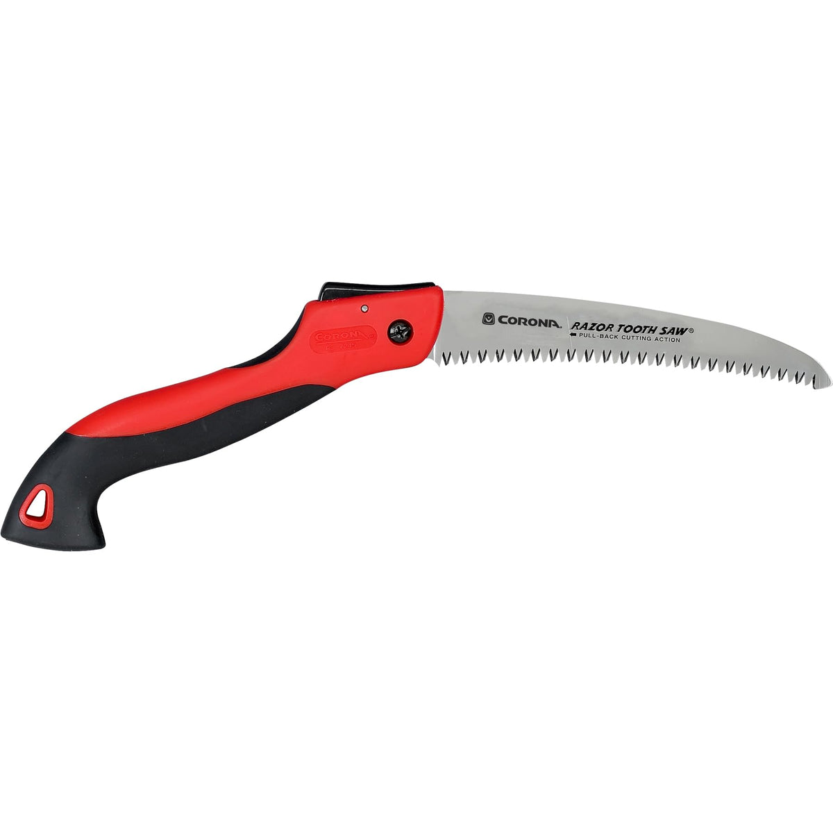 Corona RS7245 razor-tooth folding saw pruning a small branch smoothly