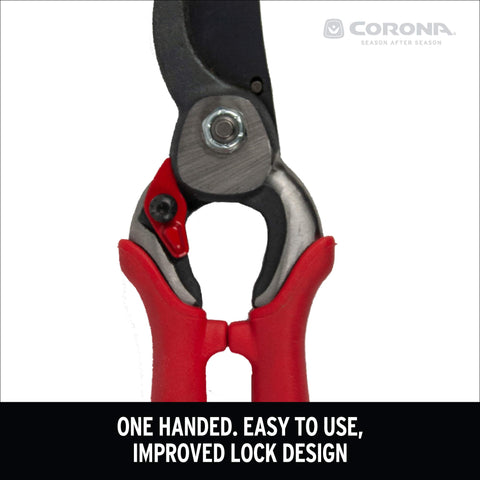 Corona BP 7200 pruning shrubs and flowers with precise, damage-free cuts.