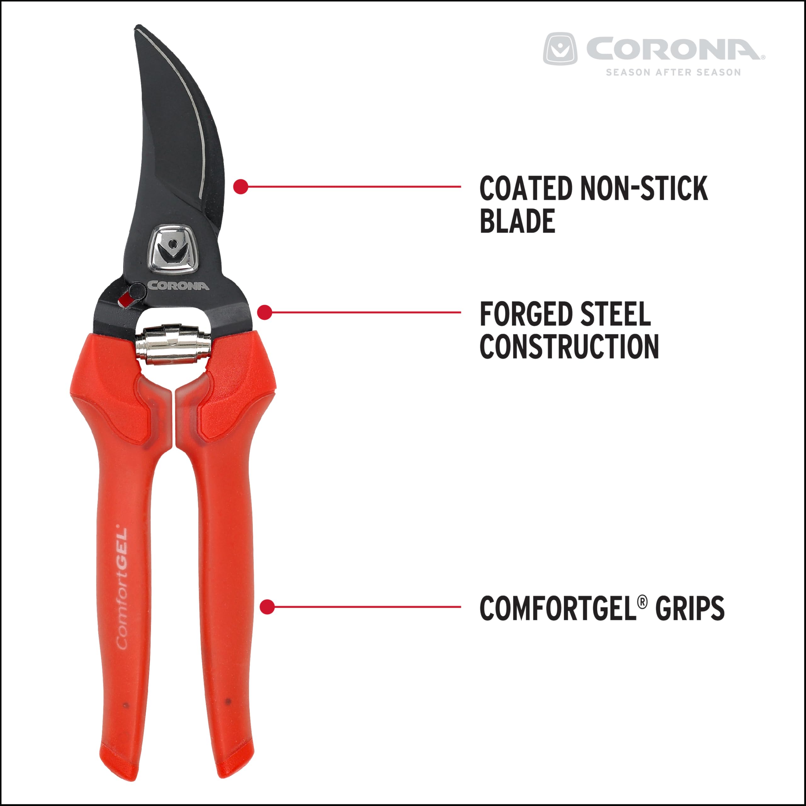 Corona BP3214D three-quarter-inch cut capacity for branches and woody growth.