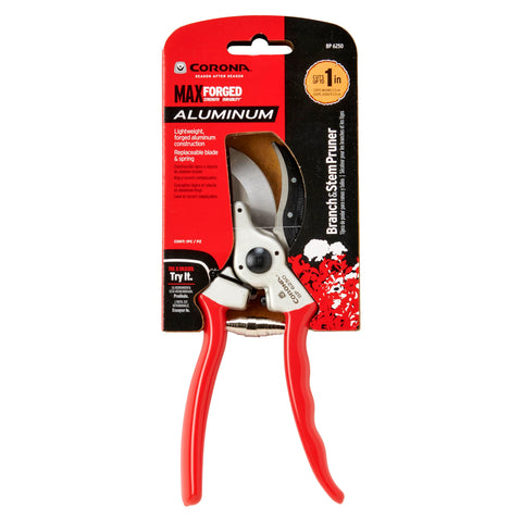 Corona BP 6250 pruner stored compactly in a garden bag.
