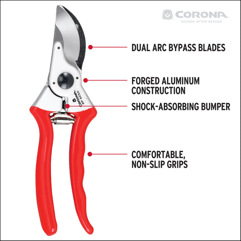 Corona BP 6250 cutting through a thick branch up to 1 inch.