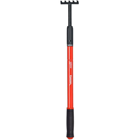 Corona GT 3070 extendable cultivator showing extended reach for raised beds and comfortable use
