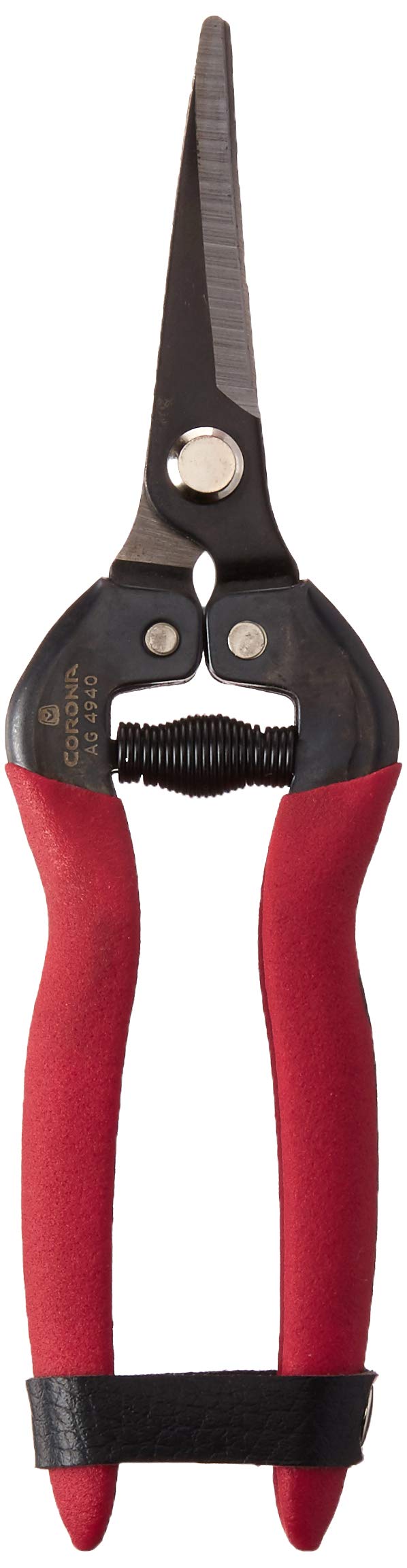 Corona Long Curved Snips with 1.75-inch needle-nose blade for precise cuts in tight spaces.