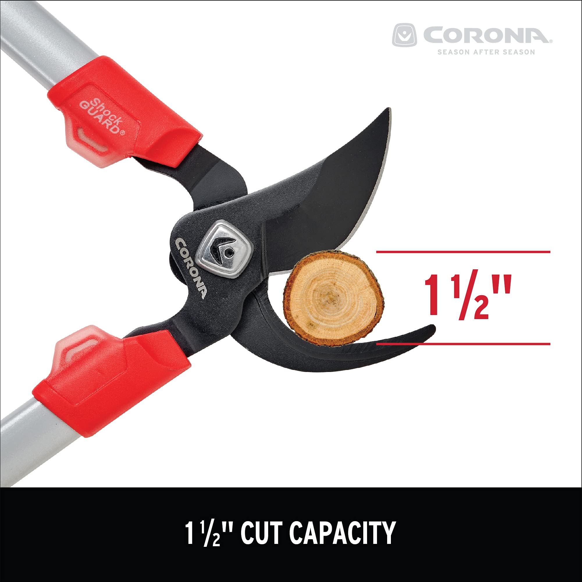 Corona 1-1/2 inch capacity handles larger branches with ease