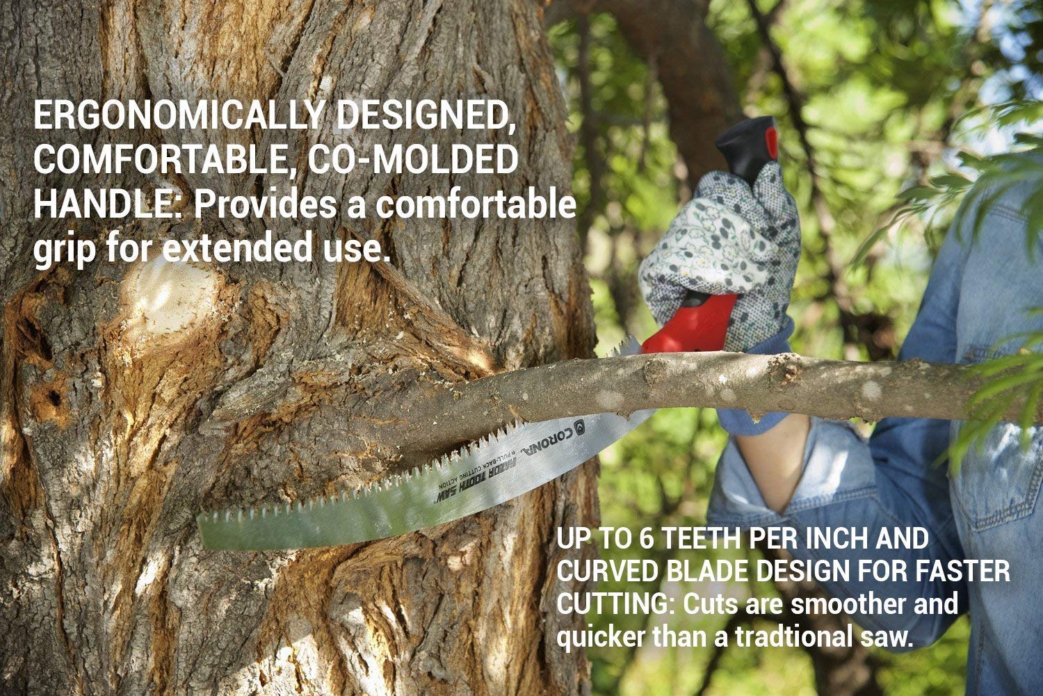 Corona razor teeth three-sided impulse-hardened design cutting efficiently