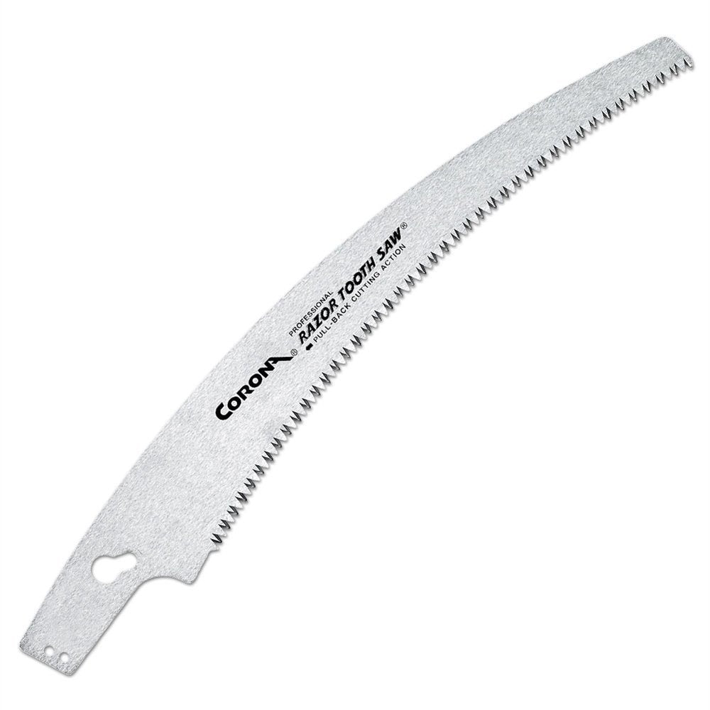 Corona razor tooth 13-inch blade for pruners enables faster limb cuts.
