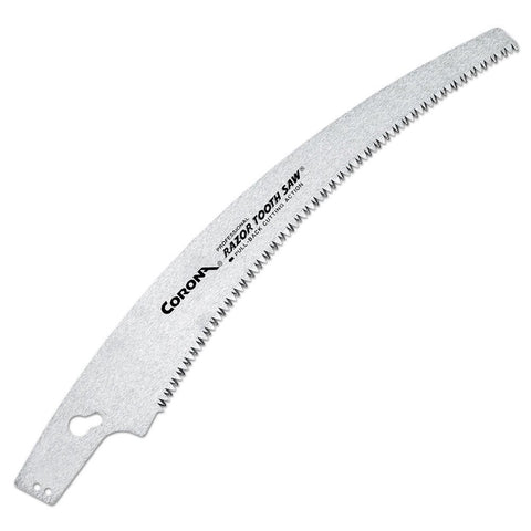 Corona razor tooth 13-inch blade for pruners enables faster limb cuts.