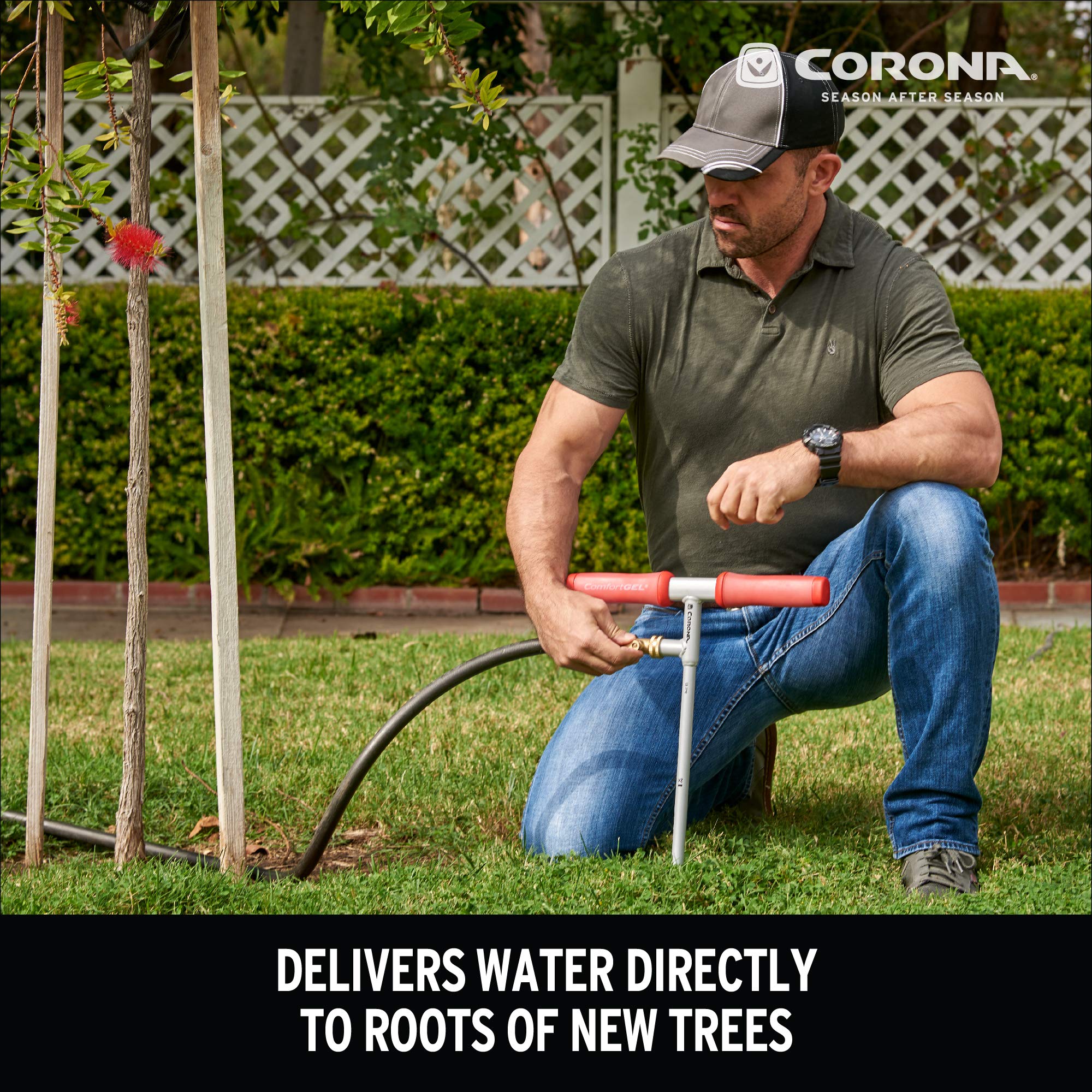 Corona RootIRRIGATOR: in-soil insertion demonstrating targeted deep watering