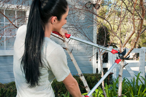 Corona Shock-Guard bumper detail reduces fatigue during long pruning sessions