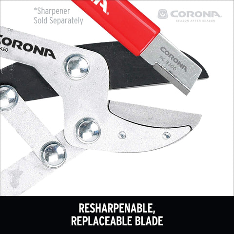 Corona FL 3420 heavy-duty construction supports tough yard pruning tasks