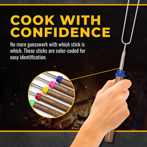 CORQUE retractable skewers easy storage with compact design.