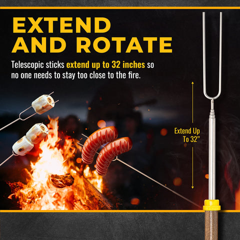 CORQUE stainless steel camping skewers durable for outdoor use.