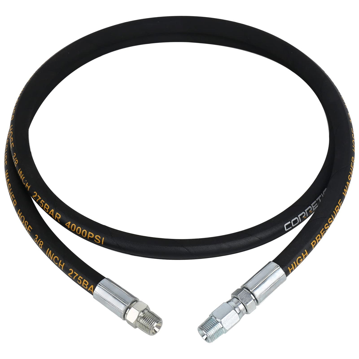 Corretic 6 ft whip hose with flexible, kink-resistant design for tight spaces.