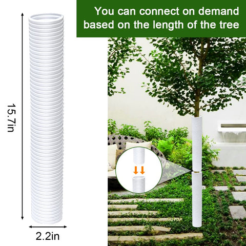 Corrugated Tree Guards sapling protection wrap secures young trees during mowing and trimming