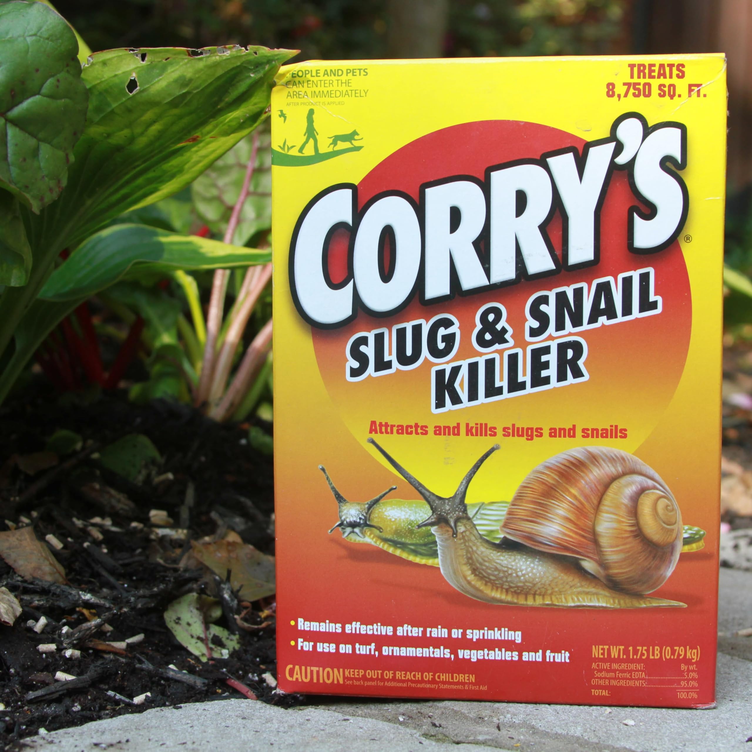Corry's Slug Snail Killer covers up to 8750 sq ft on lawns and gardens