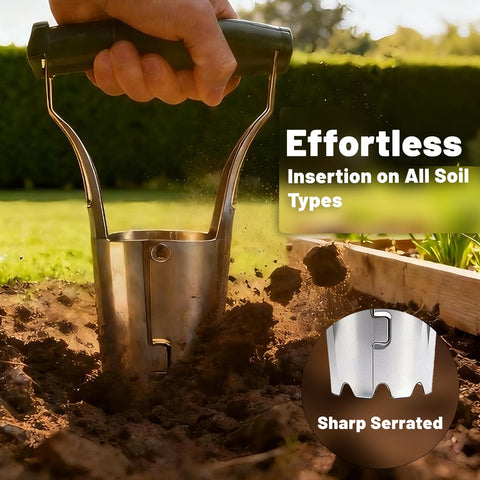 Corundara durable zinc plated steel resists bending in heavy soil.