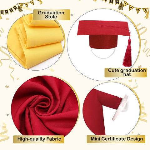 Cosblank gold stole enhances the statue with a classy graduation touch.