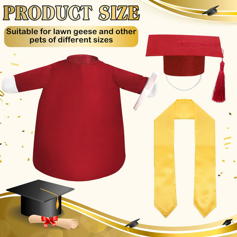 Cosblank graduation goose gown in wine red for a polished lawn display.