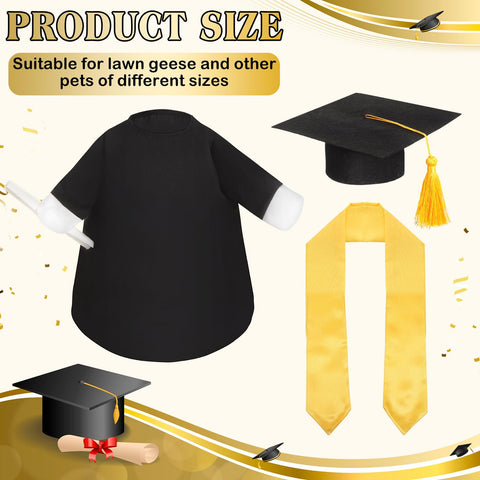 Cosblank graduation goose gown creates a formal lawn ceremony vibe