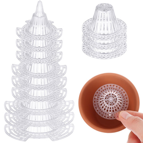 CoscosX bonsai mesh pad cone design closeup, soil containment benefit