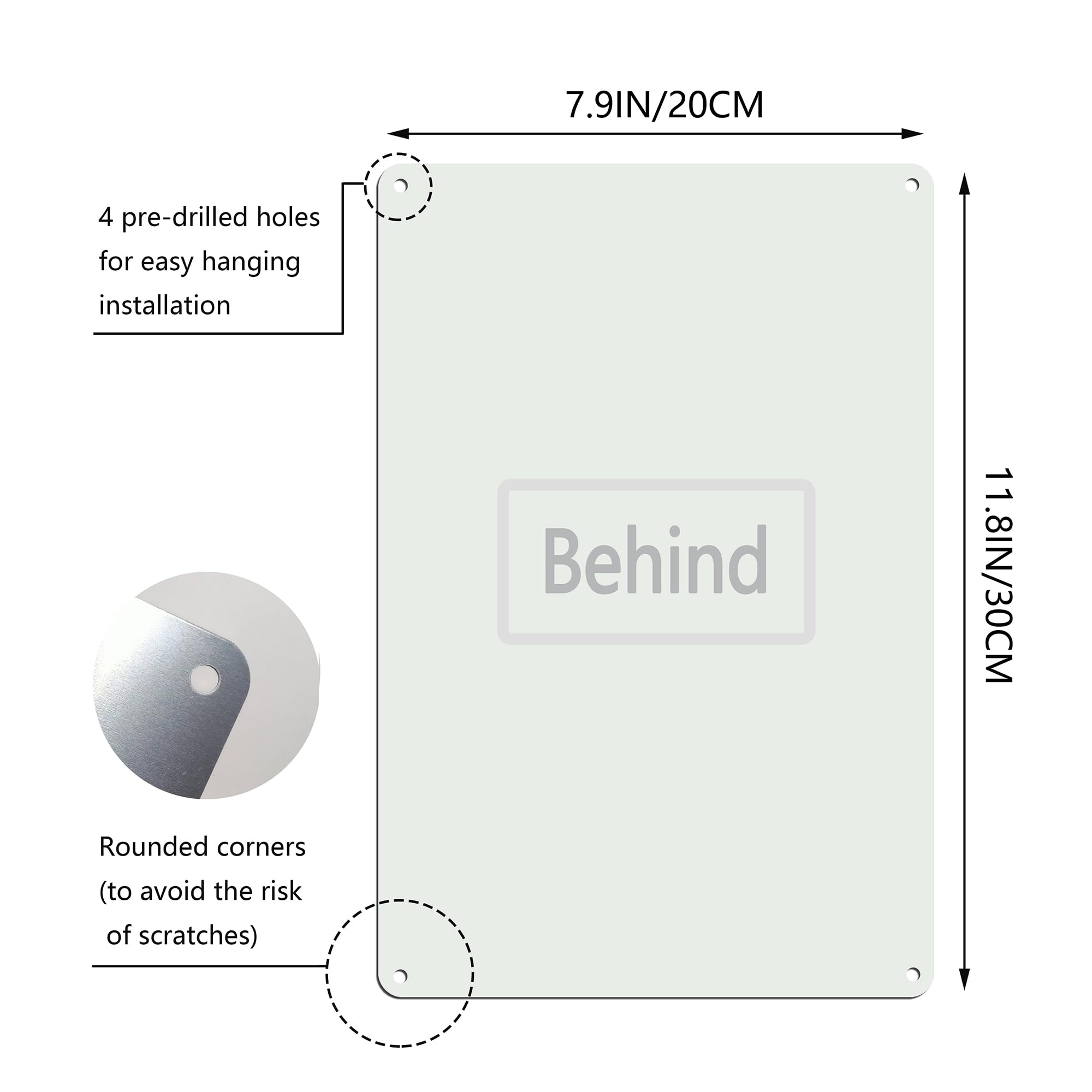 COSEICEO durable aluminum sign; versatile for homes, offices, and storefronts.