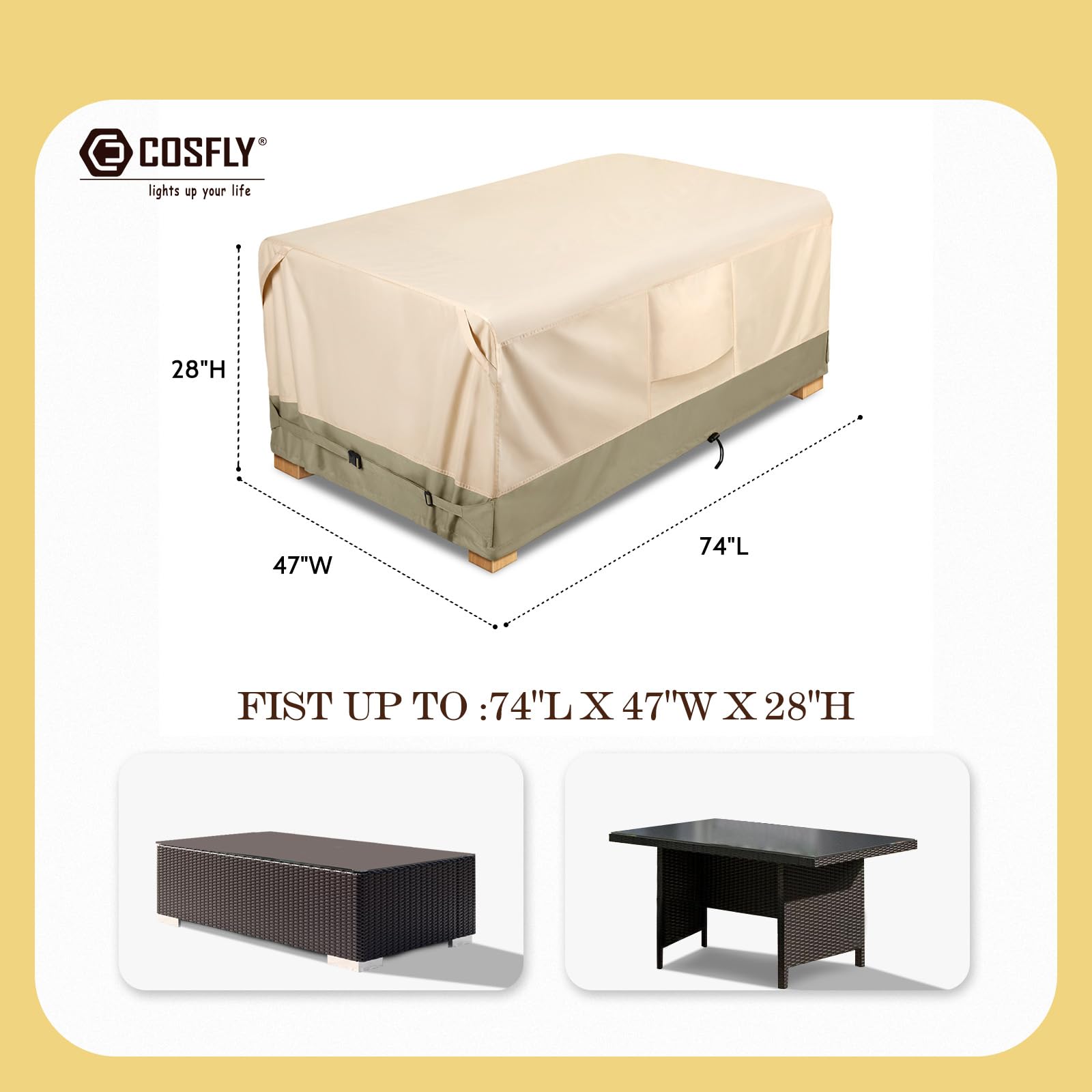 COSFLY 600D Oxford fabric provides durable waterproof protection.